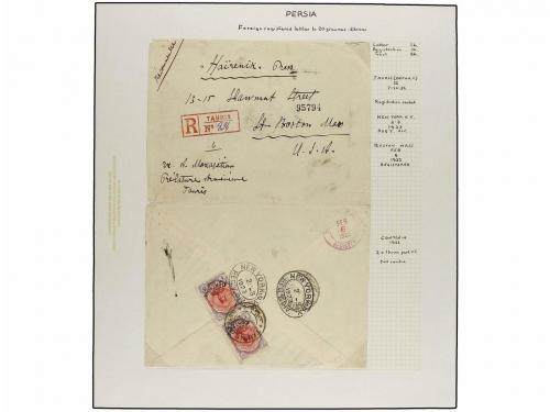 ✉ IRAN. 1922. PROVISIONAL ISSUE. Fifteen covers sent abroad,