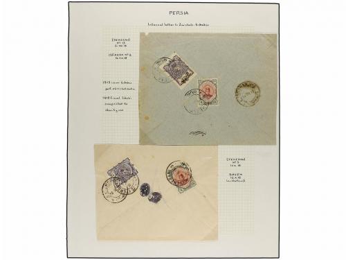 ✉ IRAN. 1918. TEHERAN. Eight covers with CHARITY STAMPS of 1