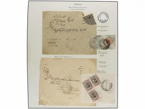✉ IRAN. 1916-17. Sixteen covers with BRITISH/INDIAN mark, PA