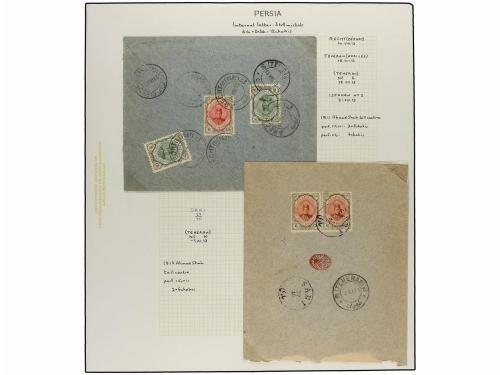 ✉ IRAN. 1911-21 issue. Seventeen covers, diverse frankings. 