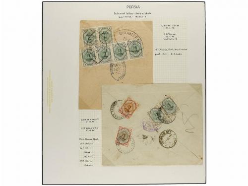 ✉ IRAN. 1911-21 issue. Seventeen covers, diverse frankings. 