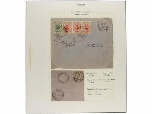 ✉ IRAN. 1911-21 issue. Seventeen covers, diverse frankings. 