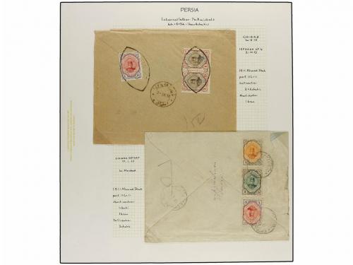 ✉ IRAN. 1911-21 issue. Seventeen covers, diverse frankings. 