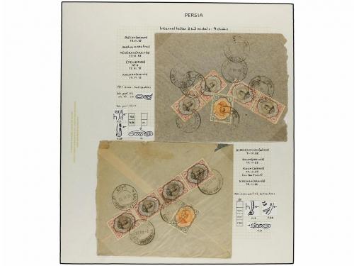 ✉ IRAN. 1911-21 issue. Fourteen covers, diverse frankings. (