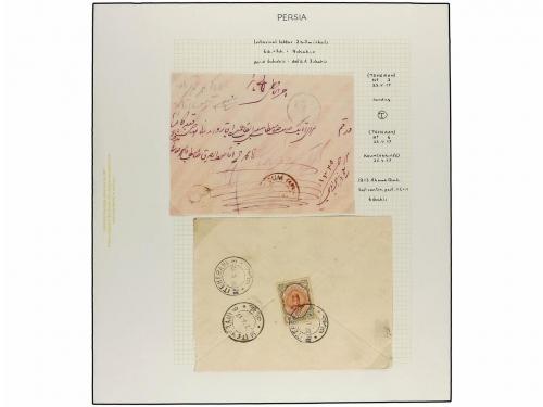✉ IRAN. 1911-21 issue. Nine covers with POSTAGE DUE markings