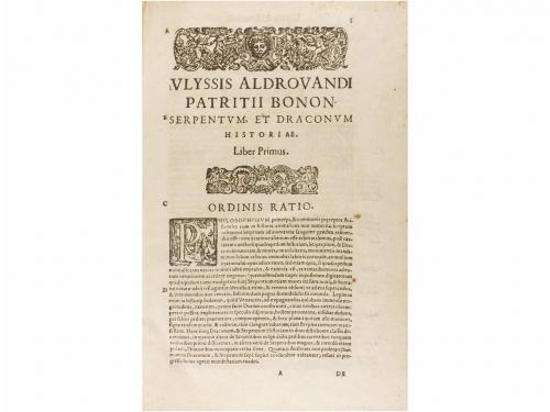 1639. LIBRO. (HISTORIA NATURAL). ALDROVANDI, ULISSIS:. HISTO