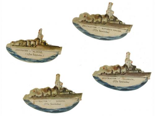 1937 CA. COLECCIONISMO. (GUERRA CIVIL). LOTE DE 6 TROQUELADO