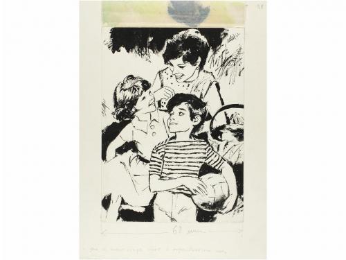 1972-3. ORIGINAL ARTÍSTICO. PALET:. LOTE DE 10 ORIGINALES DE