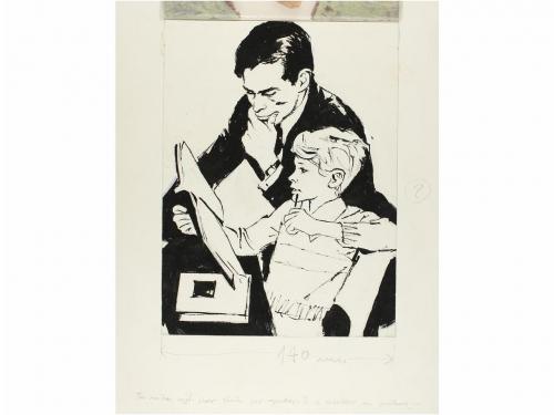 1972-3. ORIGINAL ARTÍSTICO. PALET:. LOTE DE 10 ORIGINALES DE