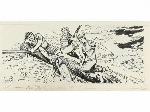 1930 CA. ORIGINAL ARTÍSTICO. JUEZ:. LOTE DE 10 ORIGINALES PA