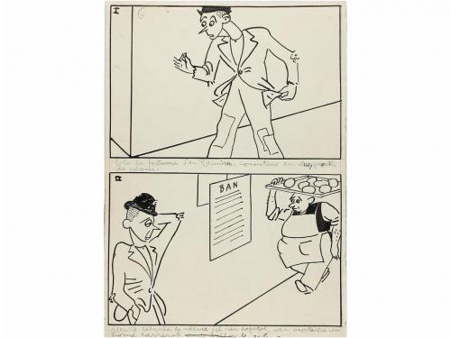 1930 CA. ORIGINAL ARTÍSTICO. KIM:. CONJUNTO DE 8 VIÑETAS COR