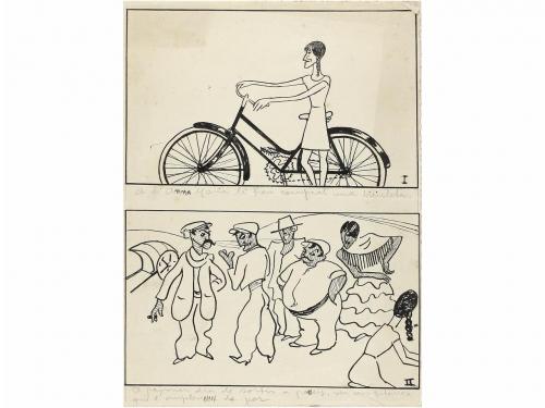 1930 CA. ORIGINAL ARTÍSTICO. KIM:. CONJUNTO DE 8 VIÑETAS COR