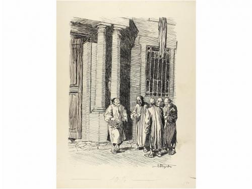 1920 CA. ORIGINAL ARTÍSTICO. VINYALS:. LOTE DE 5 ORIGINALES 