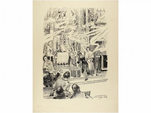 1920 CA. ORIGINAL ARTÍSTICO. VINYALS:. LOTE DE 5 ORIGINALES 