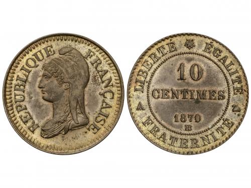 FRANCIA. Essai 10 Centimes. 1870 BB. STRASBOURG. 9,63 grs. B