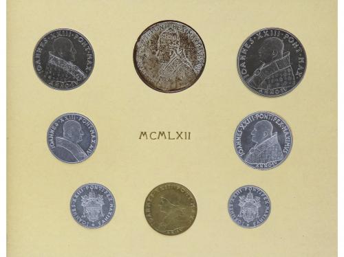 VATICANO. Serie 8 monedas 1 a 500 Liras. 1962. JUAN XXIII. A