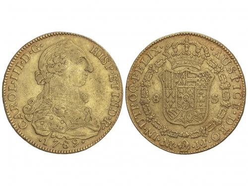CARLOS III. 8 Escudos. 1789. NUEVO REINO. J.J. 26,91 grs. Co