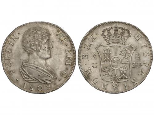 FERNANDO VII. 8 Reales. 1809. CATALUNYA (Reus). S.F. 27,06 g