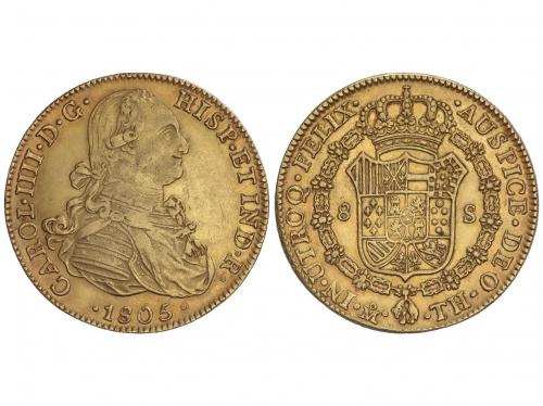 CARLOS IV. 8 Escudos. 1805. MÉXICO. T.H. 26,98 grs. Bonita p