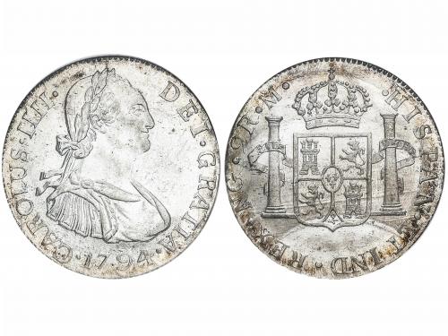 CARLOS IV. 2 Reales. 1794. GUATEMALA. M. Encapsulada por NGC