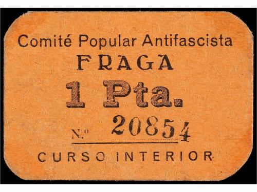 ARAGÓN-FRANJA DE PONENT. 1 Peseta. Comité Popular Antifascis