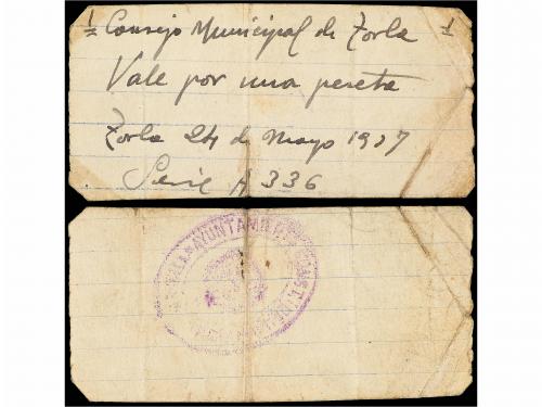 ARAGÓN-FRANJA DE PONENT. 1 Peseta. 24 Mayo 1937. C.M. de TOR
