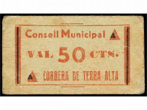 CATALUNYA. 50 Cèntims. C.M. de CORBERA DE TERRA ALTA. Cartón