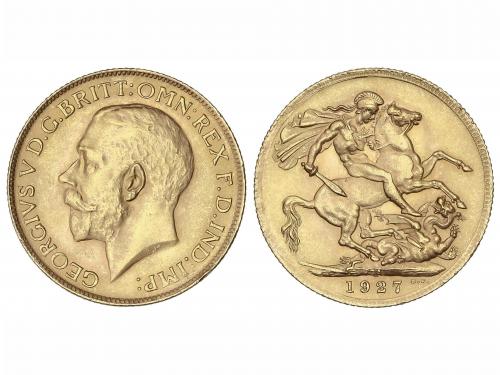 SUDÁFRICA. Sovereign. 1927-SA. GEORGE V. 7,98 grs. AU. Fr-5;