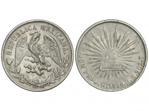 MÉXICO. 1 Peso. 1898. GUANAJUATO. R.S. 27,06 grs. AR. KM-409
