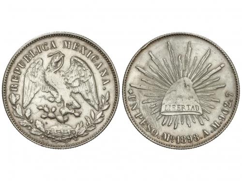 MÉXICO. 1 Peso. 1898. MÉXICO. A.M. 26,97 grs. AR. (Golpecito