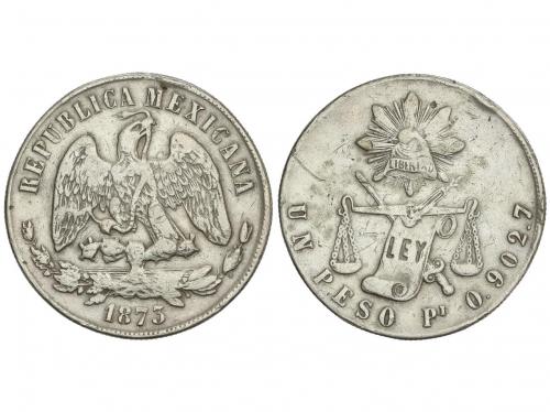 MÉXICO. 1 Peso. 1873. SAN LUIS de POTOSÍ. O. 26,83 grs. AR. 