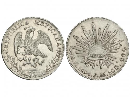MÉXICO. 8 Reales. 1894. MÉXICO. A.M. 27,09 grs. AR. (Limpiad