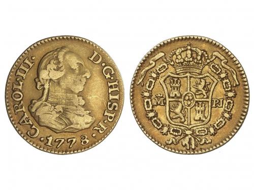 CARLOS III. 1/2 Escudo. 1778. MADRID. P.J. 1,76 grs. (Rayita