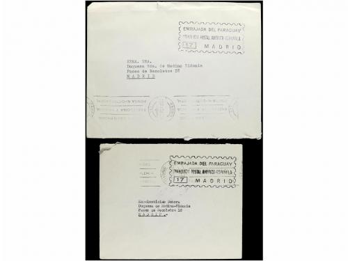 ✉ ESPAÑA. 1965-70. CORREO DIPLOMÁTICO. Conjunto de 11 cartas