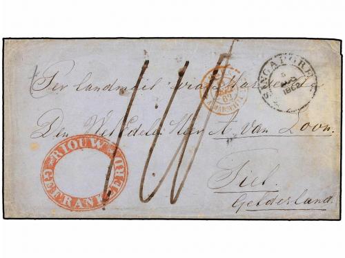 ✉ INDIA HOLANDESA. 1862. RIOUW to TIEL (Netherland). Folded 