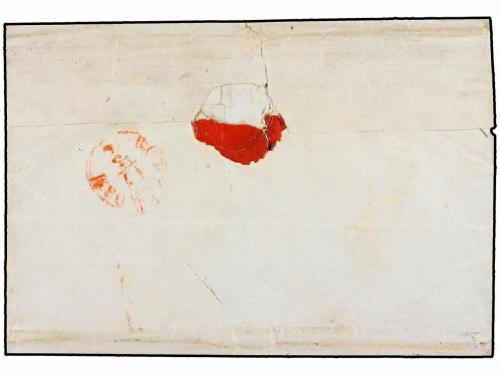 ✉ INDIA HOLANDESA. 1848. MANADO to HOLLAND. Oval ONGEFRANKEE