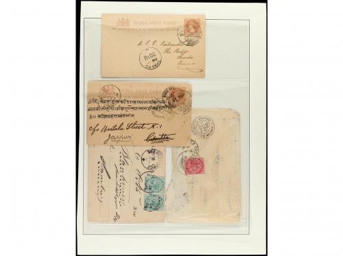 ✉ BIRMANIA. 1897-1906. COLLECTION of 35 covers/card (one fa