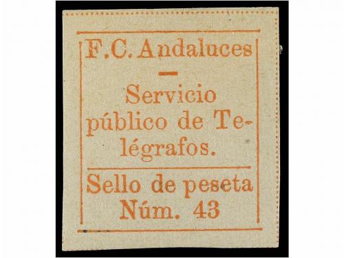 * ESPAÑA: TELEGRAFOS PARTICULARES. Ed. T 2. FERROCARRILES AN