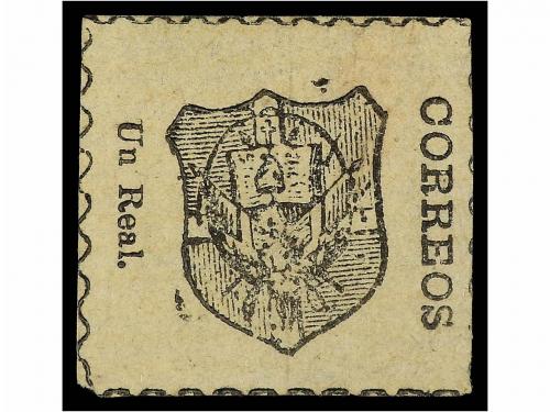 (*) REPUBLICA DOMINICANA. Sc. 4. 1865. 1 real negro s. antea