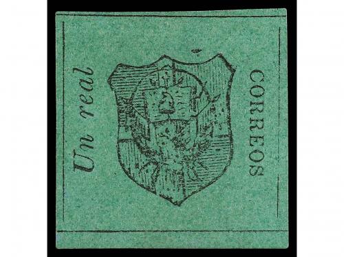 (*) REPUBLICA DOMINICANA. Sc. 2. 1865. 1 real negro s. verde
