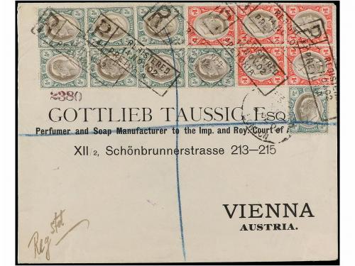 ✉ AFRICA DEL SUR. 1902. PRETORIA to VIENA (Austria). 1/2 d. 