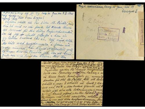 ✉ FRANCIA. 1941. DOS cartas y una tarjeta enviadas por un pr