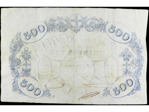 ANTIGUOS. 500 Reales de Vellón. 1 Agosto 1866. EL BANCO DE S