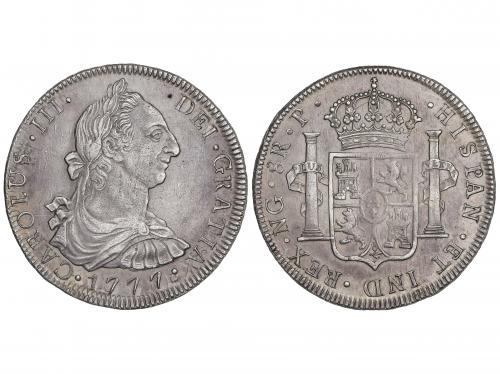 CARLOS III. 8 Reales. 1777. GUATEMALA. P. 26,98 grs. Leyenda