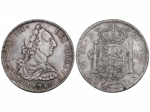 CARLOS III. 8 Reales. 1776. GUATEMALA. P. 26,7 grs. Fecha in