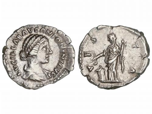IMPERIO ROMANO. Denario. Acuñada el 169-182 d.C. LUCILA. Anv