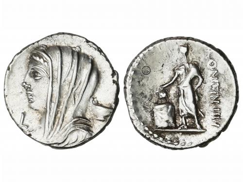 REPÚBLICA ROMANA. Denario. 55 a.C. CASSIA. L. Cassius Longin