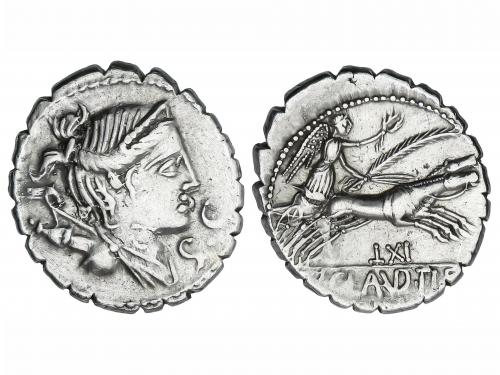 REPÚBLICA ROMANA. Denario. 79 a.C. CLAUDIA. Ti. Claudius Ner