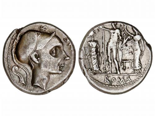 REPÚBLICA ROMANA. Denario. 112-111 a.C. CORNELIA. Cnaeus Cor