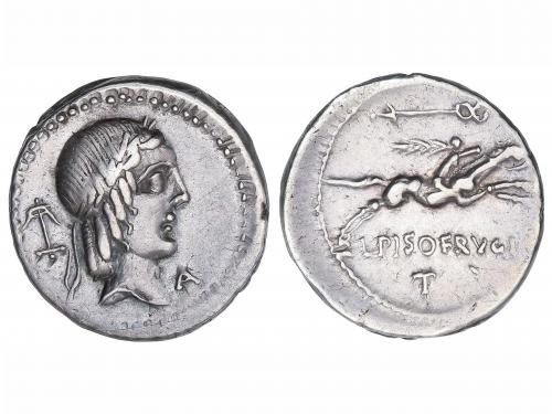 REPÚBLICA ROMANA. Denario. 90-89 a.C. CALPURNIA. L. Calpurni